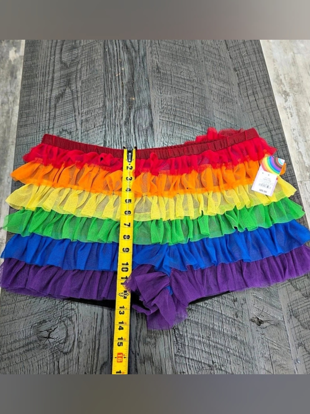 Nwt PRIDE Target & JOY Rainbow Ruffle Mini Short Size Large - Picture 5 of 8